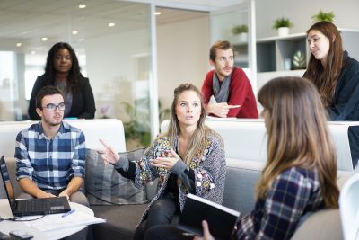 Group of people discussing