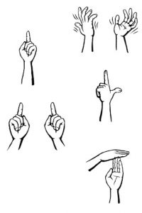 Examples of hand signs