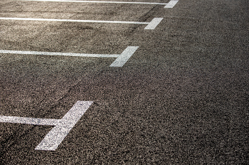 Empty parking spot in an outdoor car park